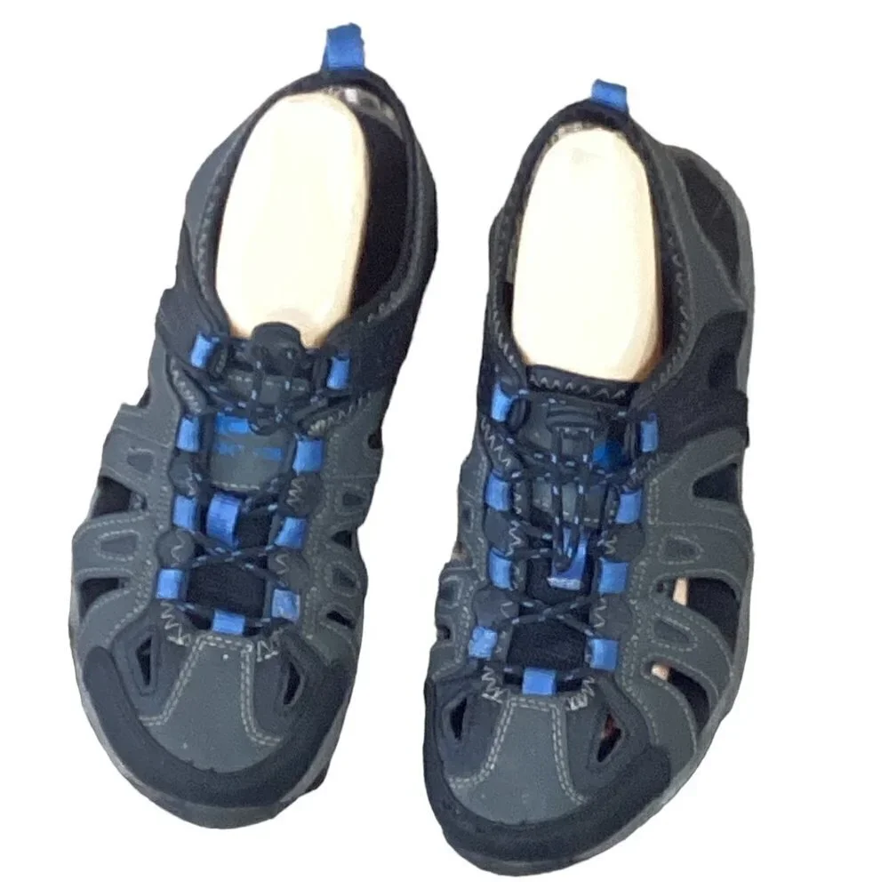 Ozark‎ Trail Men's Closed Toe Fisherman Sandals Hiking Sz 8 Gray/Black/Blue 263D